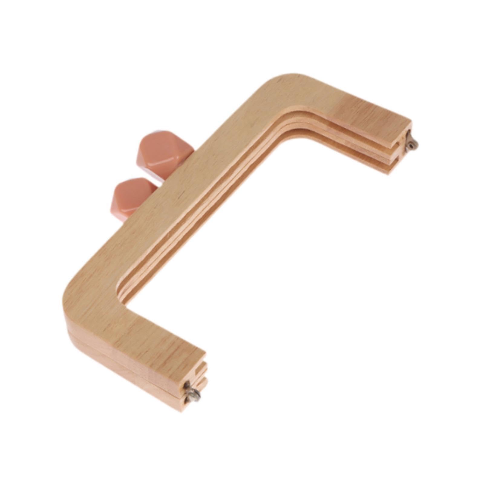 Wooden Purse Frame for DIY Bags, Pink, 19.6x8 cm, with Screws, Versatile Clasp for Wallets, Coin Purses and Handbags-picture-27