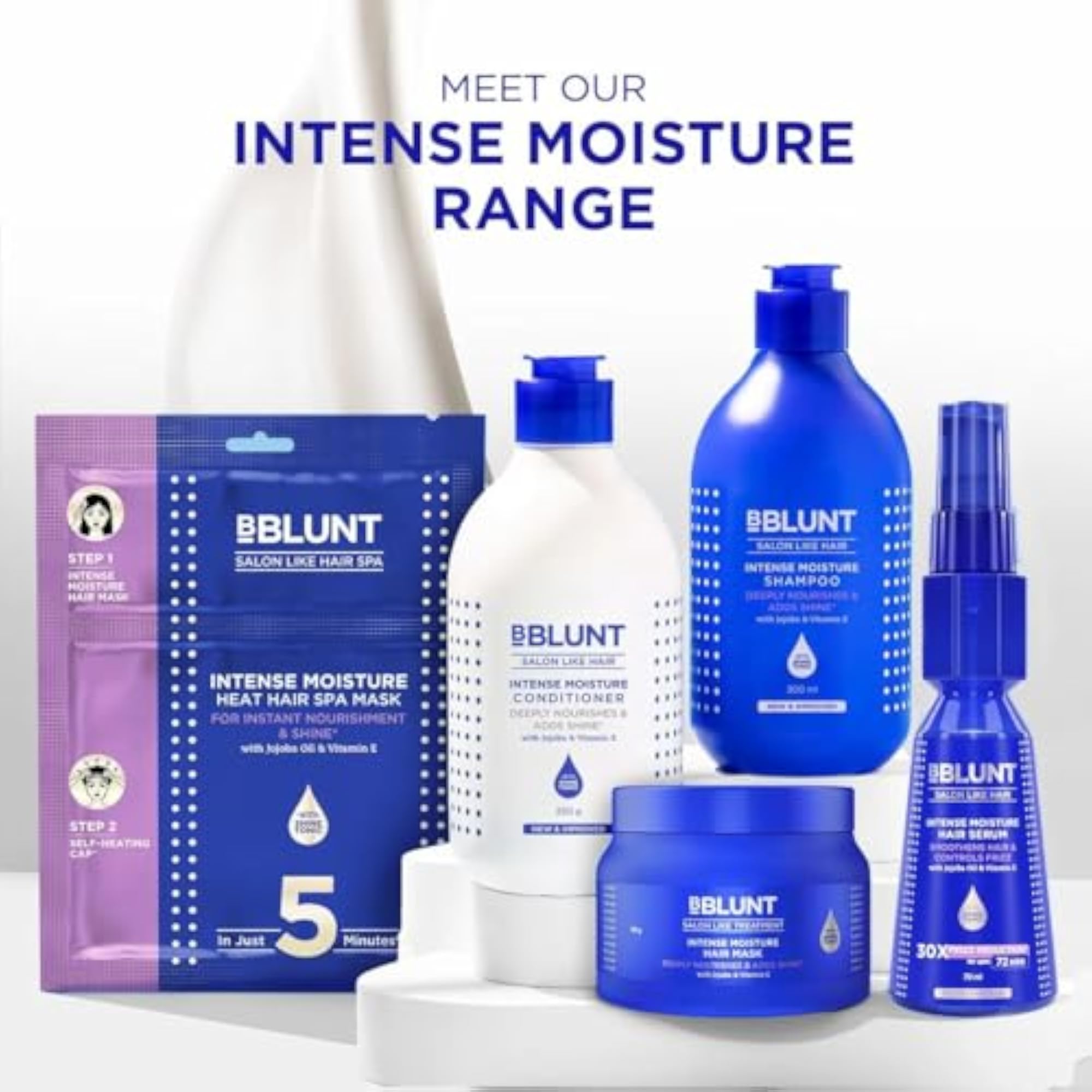 Intense Moisture Heat Hair Spa Mask, Jojoba Oil & Vitamin E