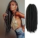 Ameli 6 Packs Marley Braiding Hair for Twists Synthetic Fiber Hair Afro Kinky Hair Marley Braid Hair Extensions (24inch, 1#)