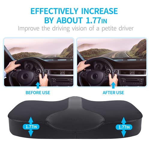 Larrous Car Seat Cushion - Comfort Memory Foam Seat Cushion For Car Seat Driver, Tailbone (Coccyx) Pain Relief Pad, Car Seat Cushions For Driving, Office Chair Cushion (Black) #TOP1