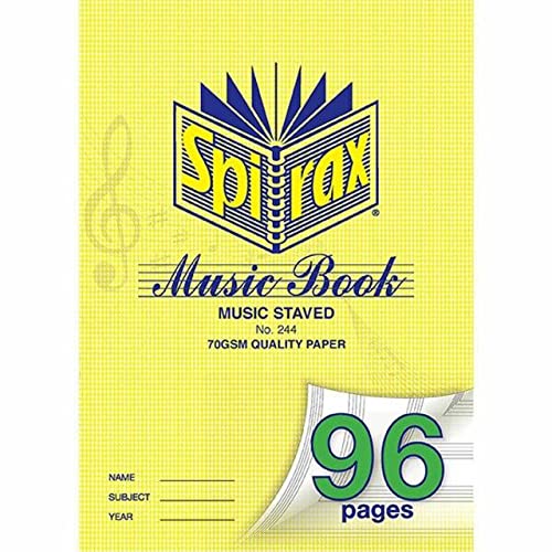 SPIRAX Ruled 243 A4 Music Book, 96 Pages, (55244)