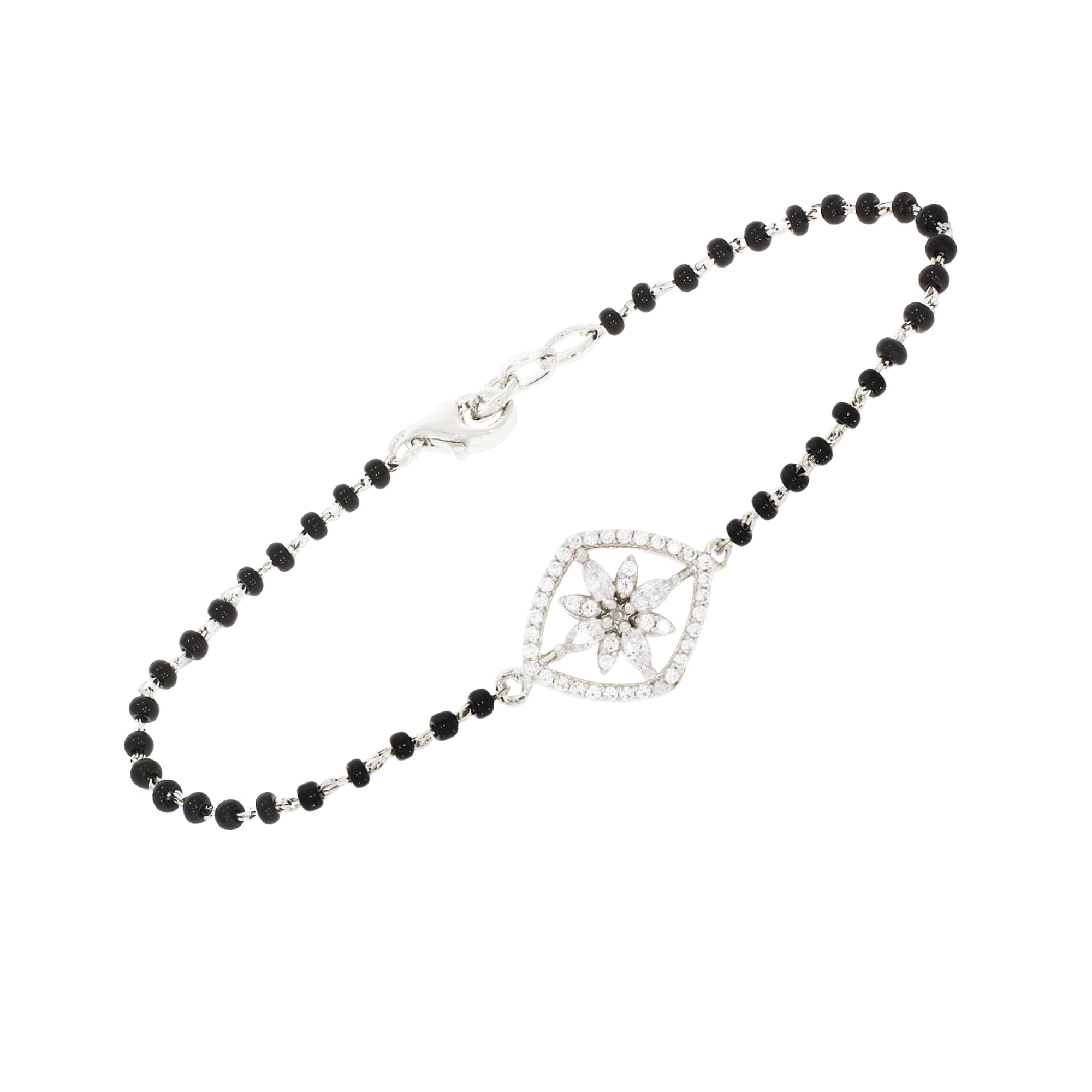 ANAYRA FINE SILVER JEWELLERY Elegant Black Pure Silver Mangalsutra Bracelets For Women, 925 Silver Bracelet For Women, Pure Silver Bracelet For Women, Gifts For Wife, Hand Mangalsutra (B09VTF7X4Y) Amazon Price History, Amazon Price Tracker