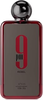 Afnan 9PM Rebel Unisex Eau de Parfum 3.4oz - Fruity Woody Ambery Long-Lasting Scent from 9 Collection