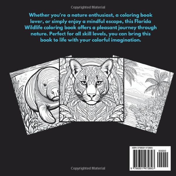 Florida Wildlife Coloring Book: Relax and explore Florida's unique wildlife, with a nature inspires coloring adventure - Image 2
