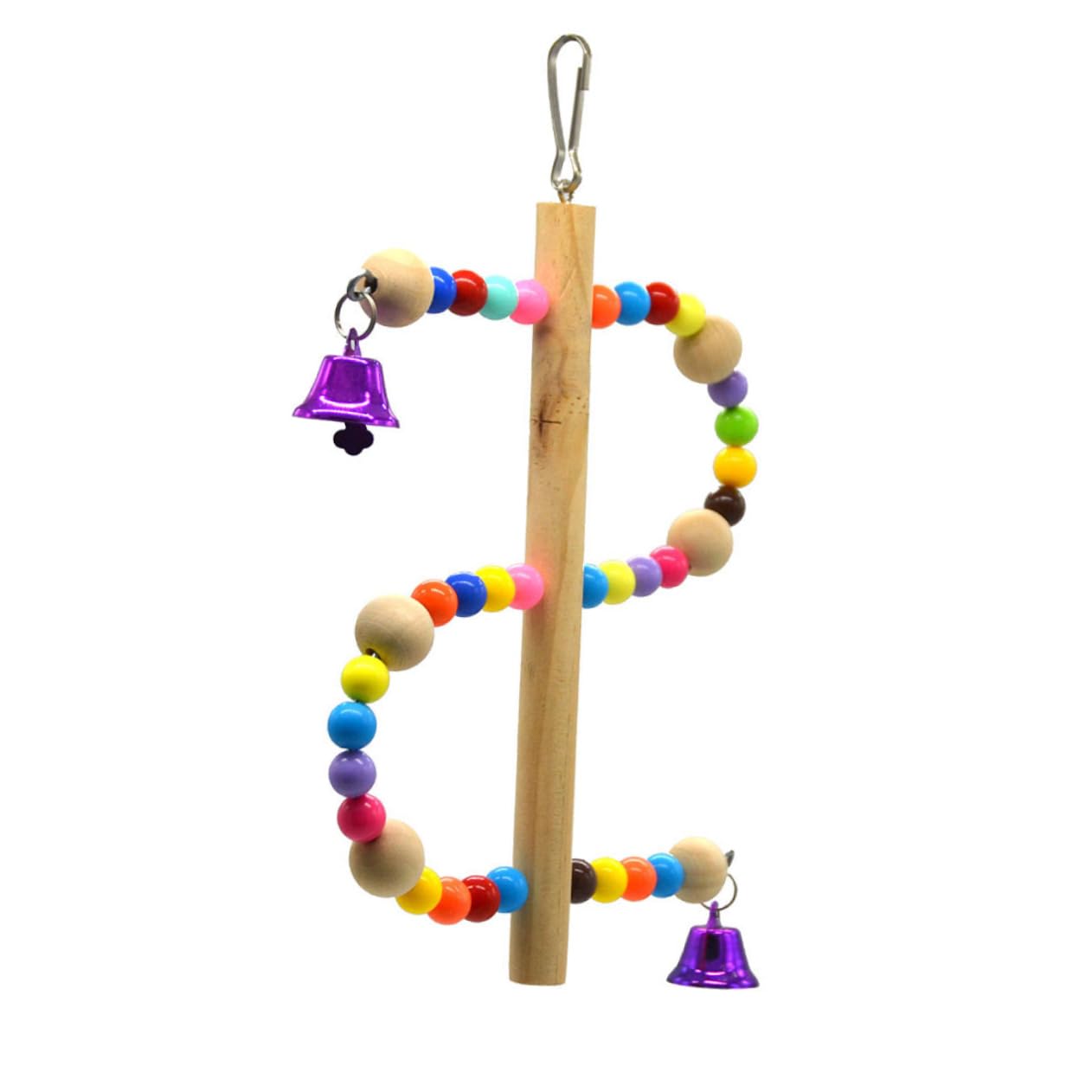 DOITOOL 3piezas Columpio De Madera para Periquitos y Loros Pequeños Diseño De Soporte Juguete Interactivo para Jaulas De Aves Accesorio Divertido y Seguro para Entretenimiento De