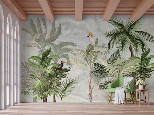 Naturempress Papel Pintado Pared 3D Papel Tapiz Tropical Banana Tree Jungle Fotomurales 3D Tv Fondo Pared Moderno Dormitorio Murales