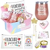 NaiCeay Best Teacher Appreciation Gifts for Women, Back to School, Christmas, Valentine's Day Gifts for New Teacher-12 oz Tumbler Set