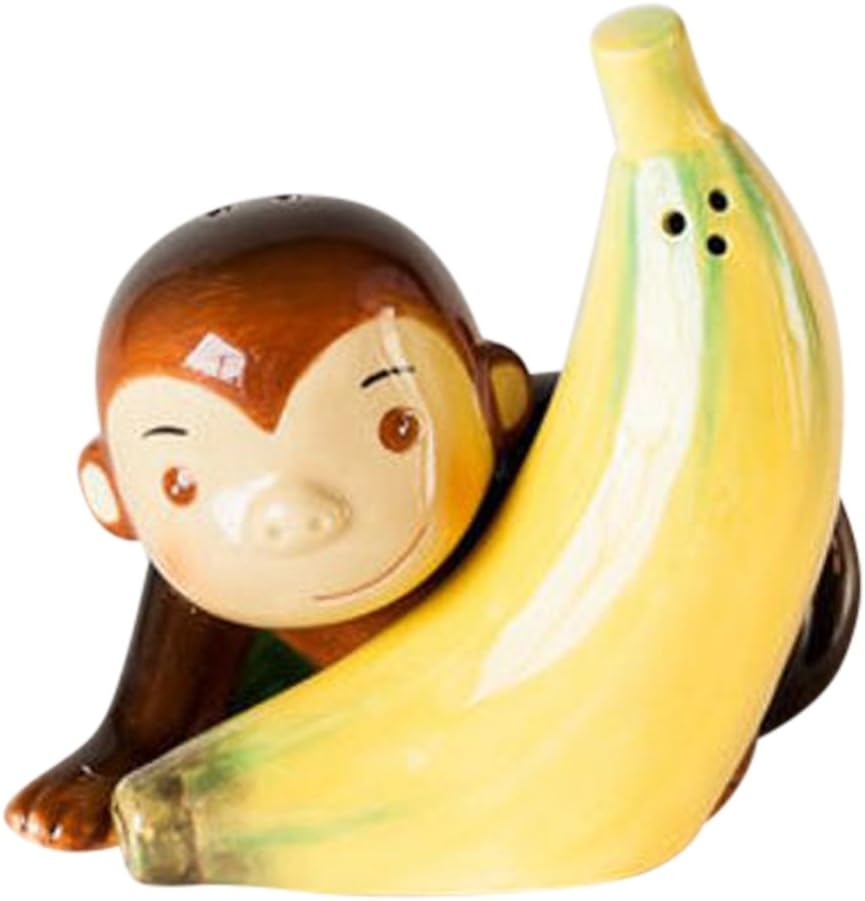 Don't Monkey with Me and My Banana Magnetic Salt and Pepper Shaker Set