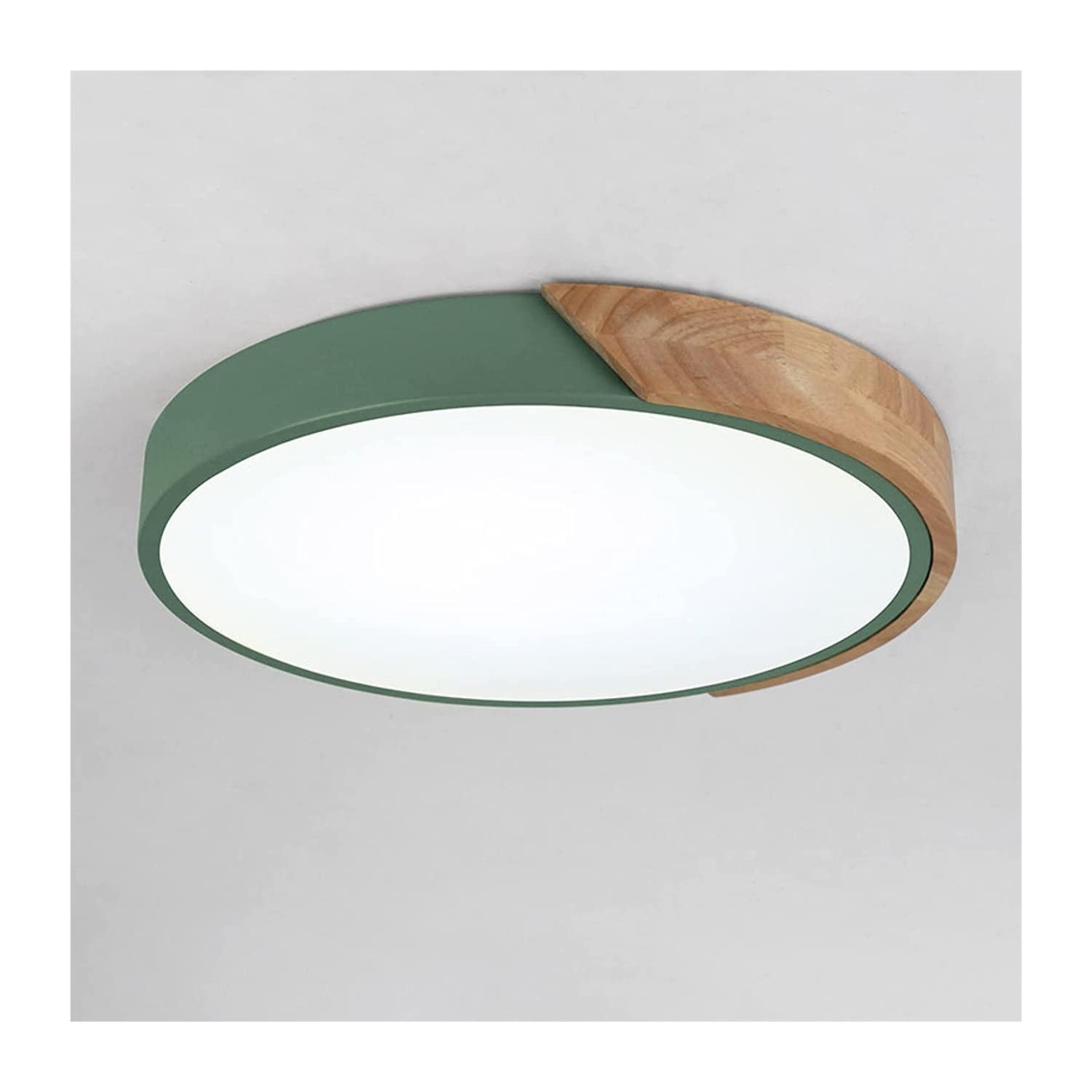 Plafonnier encastré près du plafond vert 40cm pour un éclairage de cuisine tamisé