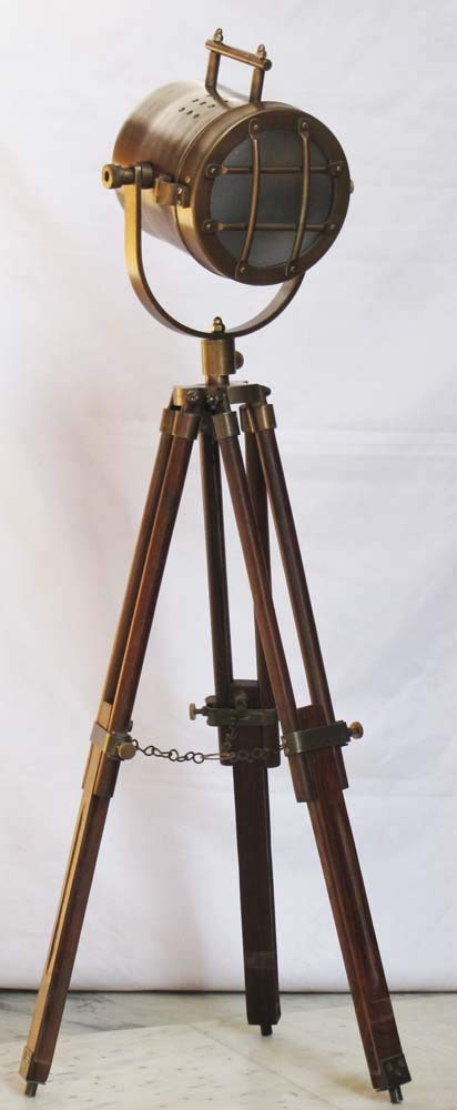 Max Engineering Enterprises Nautical Searchlight W/Tripod Collectable Search Light Stand Spot Light Studio Table Lamp