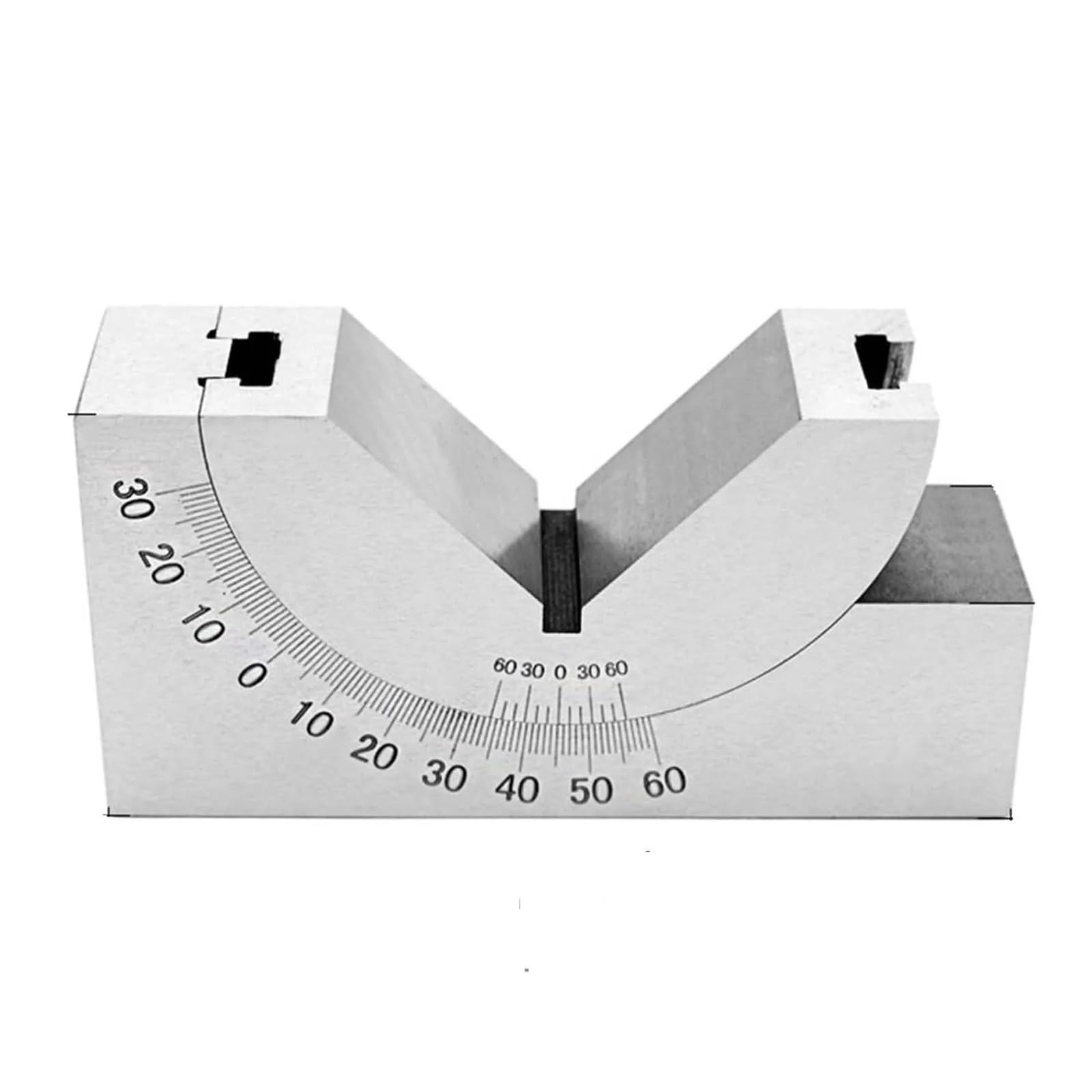 DUOCAI 0-60° Adjustable Angle Gauge for Grinder Milling Machine, V-shaped Bevel Angle Block Ruler Angle Pad Gauge(AP46,0.01mm)