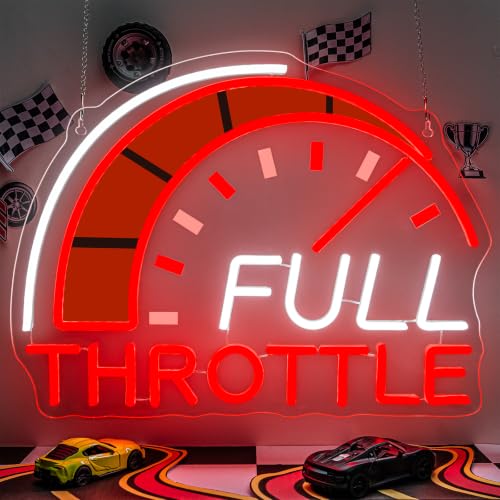 Image of Car Neon Sign Car Speedometer Neon Light Wall Decor for Garage & Man Cave