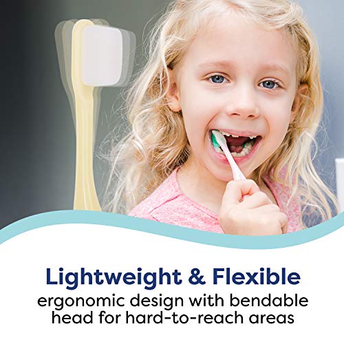 Extra Soft Toothbrush, Nano Toothbrush For Sensitive Gums, Extra Soft Toothbrushes Child Sensitive Teeth Manual, Ultra Soft Toothbrush For Extra Protection Gum Care, Perfect For (Kids - 4 Pack) #TOP5
