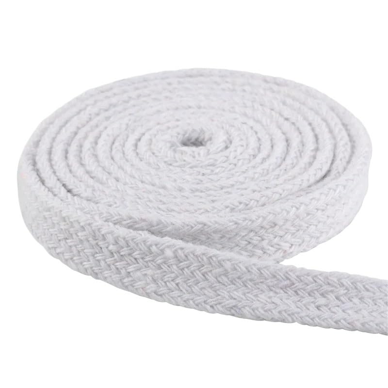 Kordel FüR Jogginghose 5/100 Yard 10mm Farbige Verdrehte Kordel Seil Baumwolle DIY Kordelzug Schnur Zubehör(White,10mm 100yards)