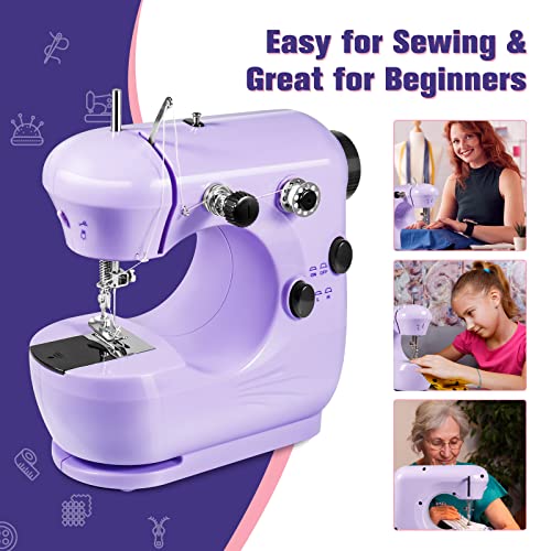 Sewing Machine, Mini Sewing Machine For Beginners, 2-Speed Portable Sewing Machine With Extension Table, Light, Easy To Use & Store, Best Gift For Kids Women Household And Travel - Safe Sewing Kit #TOP1