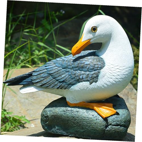 Mouette décorative style méditerranéen statue oiseau pour balcon et jardin