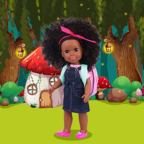 Muñeca Negra de Silicona Realista con Ropa 14.5 pulg miniatura 5