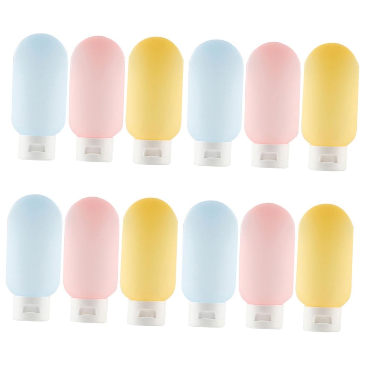 minkissy 12piezas Botellas De Viaje Para Cosméticos Contenedores Transparentes Squeeze Para Lociones y Champús Prácticos y Livianos Para Almacenamiento De Maquillaje y Cuidado Personal