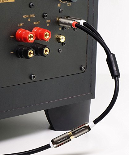 Fospower Y Adapter (8 Inch) 2 Rca (Male) To 1 Rca (Female) Stereo Audio Y Adapter Subwoofer Cable (24K Gold Plated) 2 Male To 1 Female Y Splitter Connectors Extension Cord #TOP4