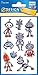 Z-Design AVERY Zweckform Glitter Sticker Roboter 9 Aufkleber (selbstklebende farbenfrohen Kindersticker zum Spielen, Basteln, Sammeln, für Freundschaftsbücher und Poesiealben) 57291, Schwarz