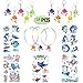 Produktbild Dusenly Shark Party Supplies 18Pcs Shark Silikon Halskette Keychain Tattoo Aufkleber Shark Baby Theme Party Favors Kinder bunt
