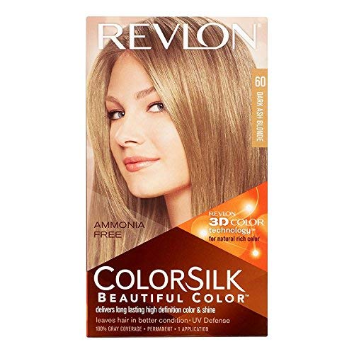 Revlon Colorsilk Hair Color 60 Dark Ash Blonde, Pack of 3