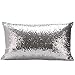 LONUPAZZ Festival Taie d'oreiller Paillettes Housse de Coussin Canapé Lit Maison Décoration 30X50 (Argent)