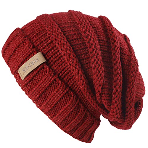 Preisvergleich Produktbild FURTALK Strickmütze Damen Slouch Beanie Mütze Street Style Grobstrick Wintermützen Klassische Weiche Beanie Winter