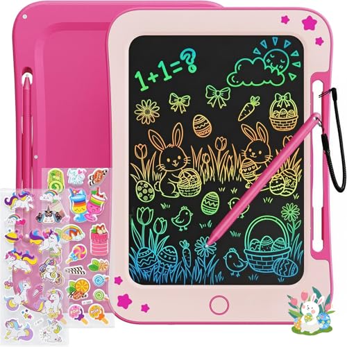 Image of TEKFUN LCD Writing Tablet for Kids, Toddler Girl Toys, Doodle Board Drawing Tablet, Easter Gifts for Kids, Birthday Gift for 3-8 Years Old Girl (8.5 Inch Pink)
