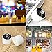 VOOKRY 6 Pack Solar Candle Lights - Rechargeable Flickering Electronic LED Nightlight, Flameless Solar Tea Lights for Outdoor Camping, Indoor Decor, Christmas Gifts, 2.1''x2.5''