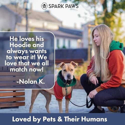 Image of Spark Paws Dog Hoodie - Premium Dog Sweater for Small, Medium, and Large Dogs | Warm Outfits for French Bulldogs, Pitbull, Puppy, Winter Jacket Alternative - Ranger - 2XL