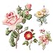 Patches zum Aufbügeln Blume 4 Stück Buegelbilder Bestickte Patches Sticker Gestickte Aufnäher Applikation für DIY Kleidung Jeans T-Shirt Jacken Rucksäcke