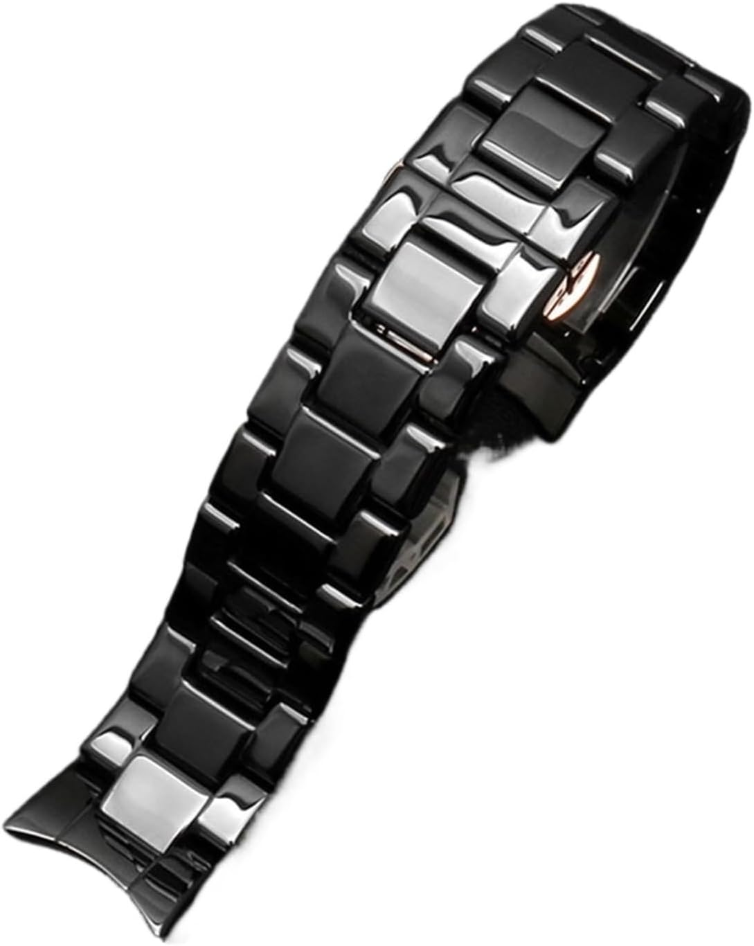 MJMT06 Ceramics Watchband Compatible with AR1451 AR1452 AR1400 AR1410 Watch Straps with Stainless Steel Butterfly Clasp 22mm 24mm