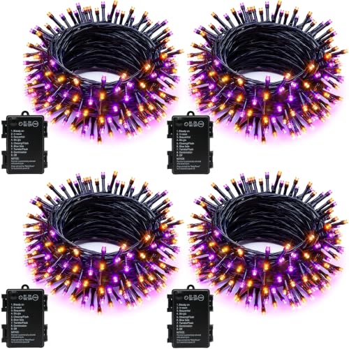 4 Pack Halloween Orange & Purple String Lights  - image 8