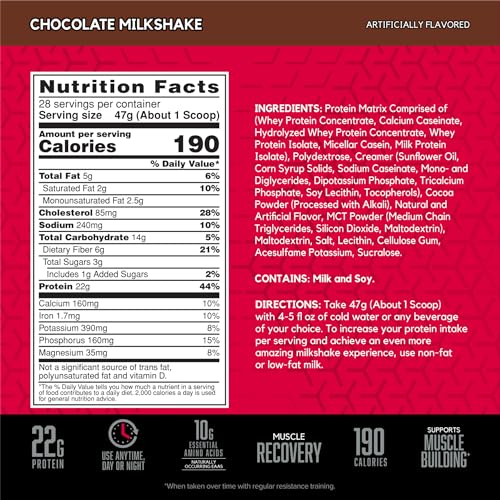 Image of BSN SYNTHA-6 Whey Protein Powder, Micellar Casein, Milk Protein Isolate, Chocolate Milkshake, 28 Servings (Packaging May Vary)