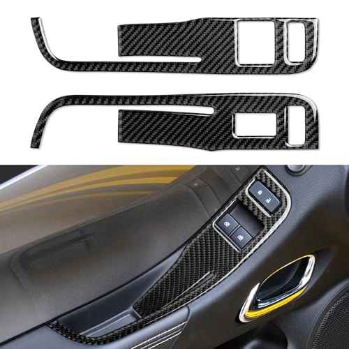 Car Door Window Control Switch Panel Sticker Carbon Fiber Decal Interior Trim Accessories for Chevrolet Camaro ZL1 2013 2014 2015 by YDMYL - Used condition - US$16.06