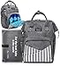Diaper Bag Backpack - Large Waterproof Unisex Baby Diaper Backpack - Nappy Stylish Bags for Mom Dad Women Boys and Girls - with Stroller Straps