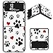 BWEGRHE Designed for Samsung Galaxy Z Flip 3 5G Case, Slim Hard PC with Cute Dog Paw Prints Pattern Design, Shockproof Wireless Charging Phone Cover for Galaxy Z Flip 3 (2021)