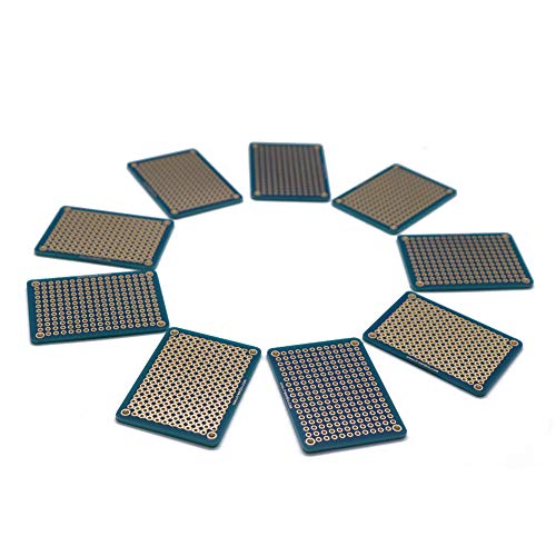 Treedix 9 Pcs Mini Solderable Breadboard Universal Board Pcb Prototype Shield Board Double Sided Tinned Gold Plated Holes Compatible With Arduino Kit Raspberry Pi Shield Prototyping And Testing #TOP4