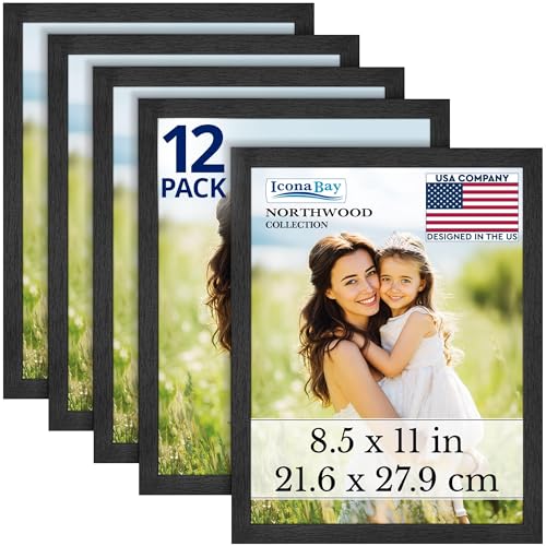 8.5x11 Diploma / Certificate Framess Black Balsam Northwood 12 PK