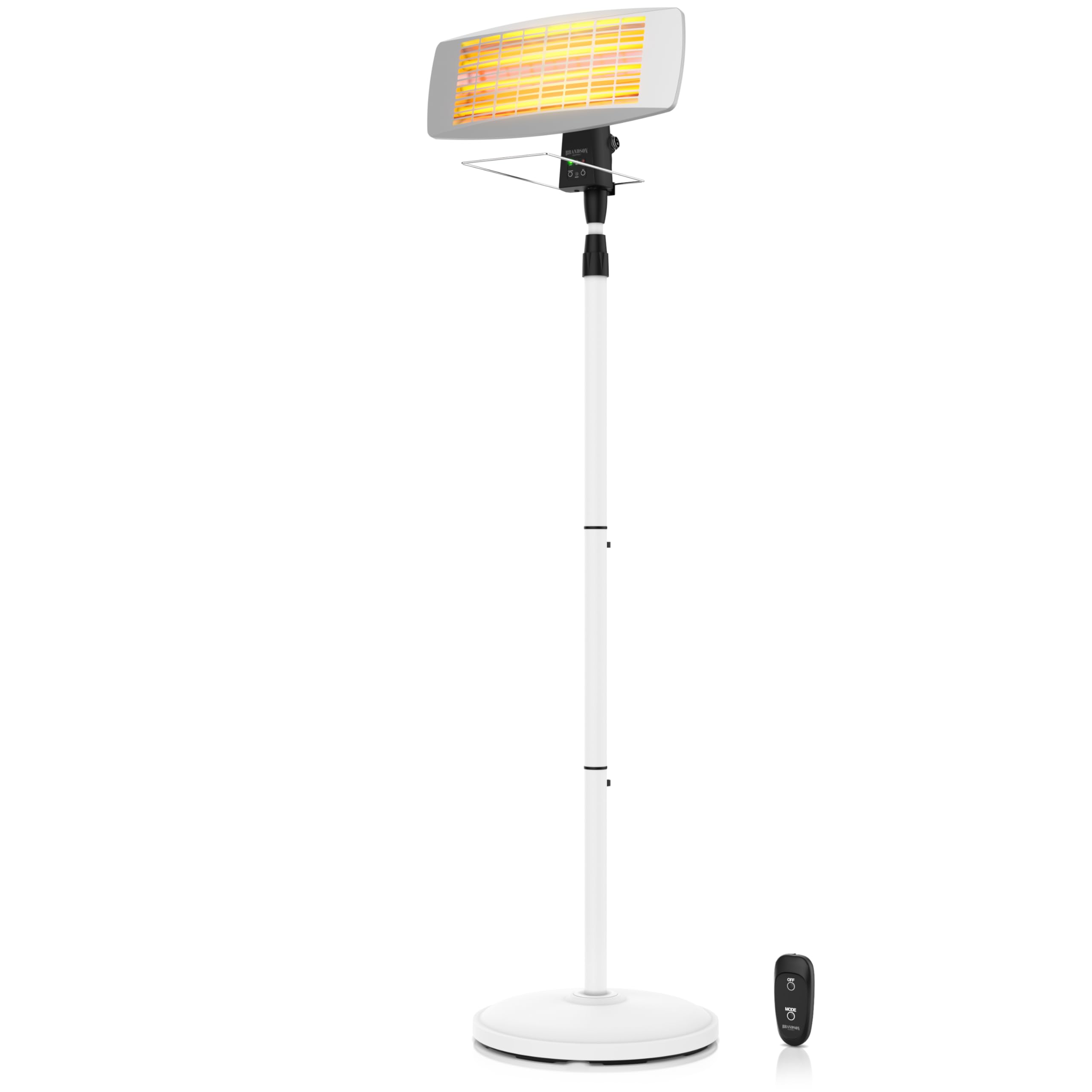 Brandson - Heizstrahler mit Fernbedienung Outdoor Indoor - Elektro Infrarot Terrassenheizstrahler - 3 Leistungsstufen Heizelemente - LED Power Indikator - Wandhalterung - Balkon Garten Terrasse
