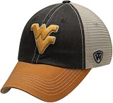 West Virginia Collegiate Adjustable Hats (US, Alpha, One Size, West Virginia Mesh)