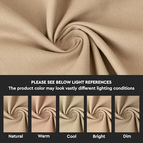 Image of Encasa XO Cotton Napkins for Dining Table | Set of 6, Size 43x43 cm | Machine Washable Reusable Table Napkin, Soft & Absorbent, Elegant Table Decor for Kitchen, Hotels, Party - Light Beige