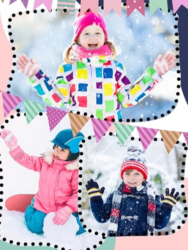 Image of SATINIOR 5 Pairs Kids Gloves Full Fingers Knitted Warm Gloves Winter Mittens for Little Boys and Girls Daily Supplies