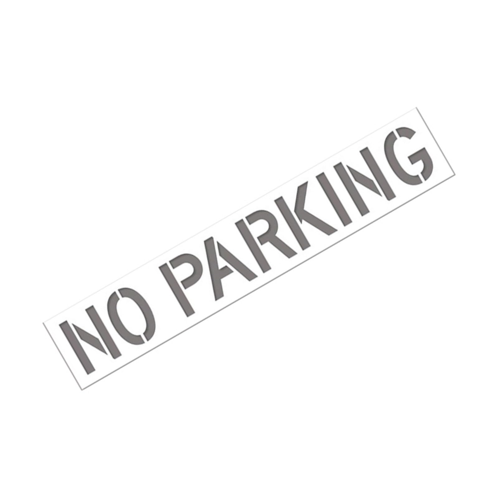 Tsophreniq Washable Parking Restriction Templates 12Inch High Flexible Silicone Drawing Stencil for Outdoor Pavement Marking Silicone Parking Templates