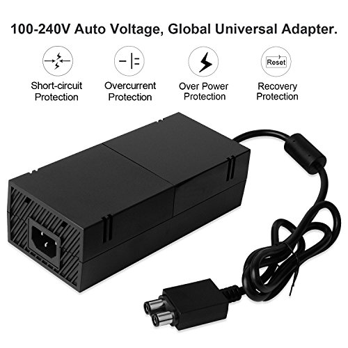 Xbox One Power Supply, AC Adapter Replacement Charger with Cable for Xbox 1, Xbox One Power Brick 100-240V …