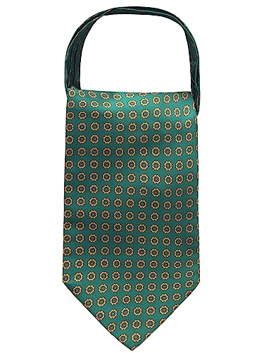 ♥ Lavorazione eccellente. WANYING Cravat Ties Sciarpa da Uomo Stile Classico Retrò Chic per Gentleman - Motivo Floreale Verde Scuro