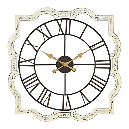 Eloise French Country Wall Clock, White