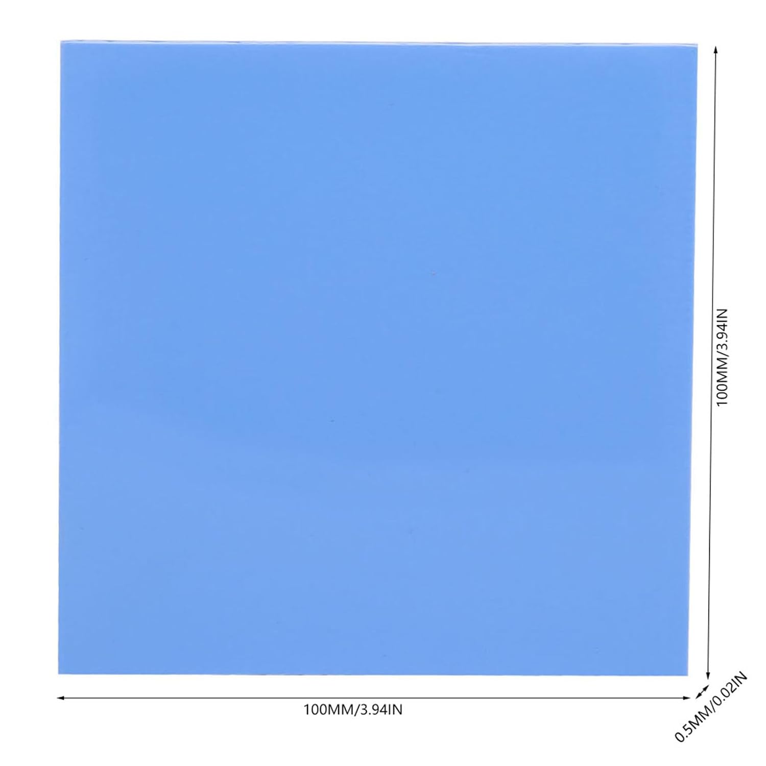 Thermal Pad, 5 Pcs 100 x 100 x 0.5mm 1.5W/m-k Silicone Thermal Conductivity Pad CPU GPU Heatsink Heat Conduction Sheet Highly Efficient Thermal Conductivity Gap Filler