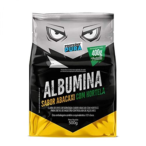 Albumina - 500G Abacaxi com Hortelã - Proteína Pura, Proteina Pura